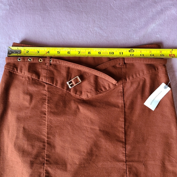 Anthropologie Brown Belted Pencil Skirt - Picture 12 of 15